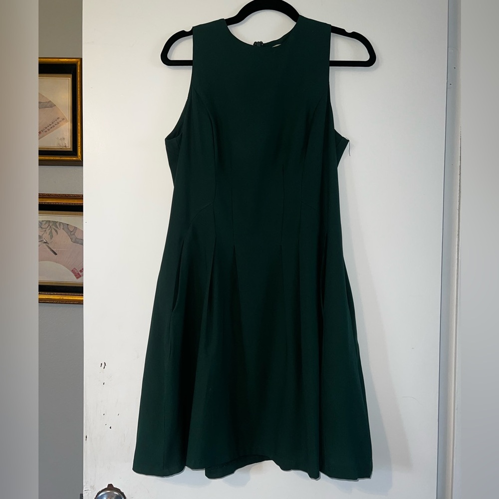 Modcloth Dark Green Sleeveless Mini Dress